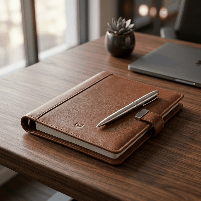 Executive Leather Diary Set