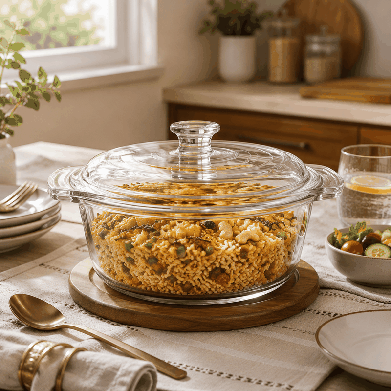 Borosil Glass Casserole with Lid