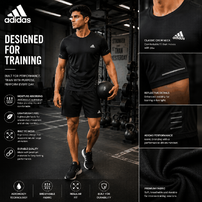 Adidas Designed for Training Tee – Performance Training T-Shirt